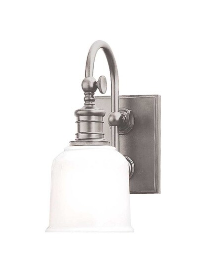 Keswick 1-Light Wall Sconce in Satin Nickel.